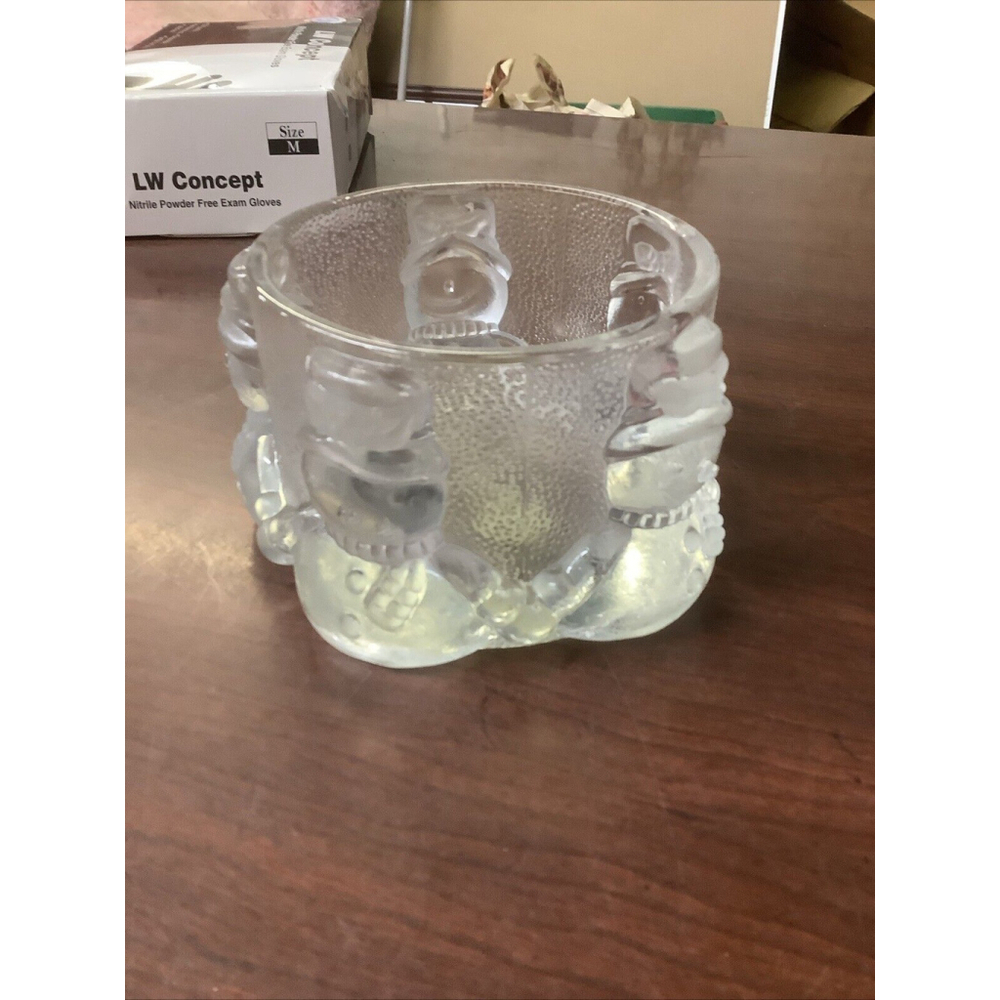 Crystal Clear Gloss Frosty the Snowman Candy Dish Bowl Christmas